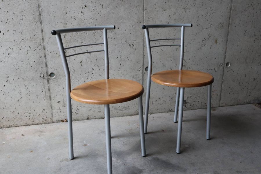 2 Stühle Holz und Metall - Bild 1