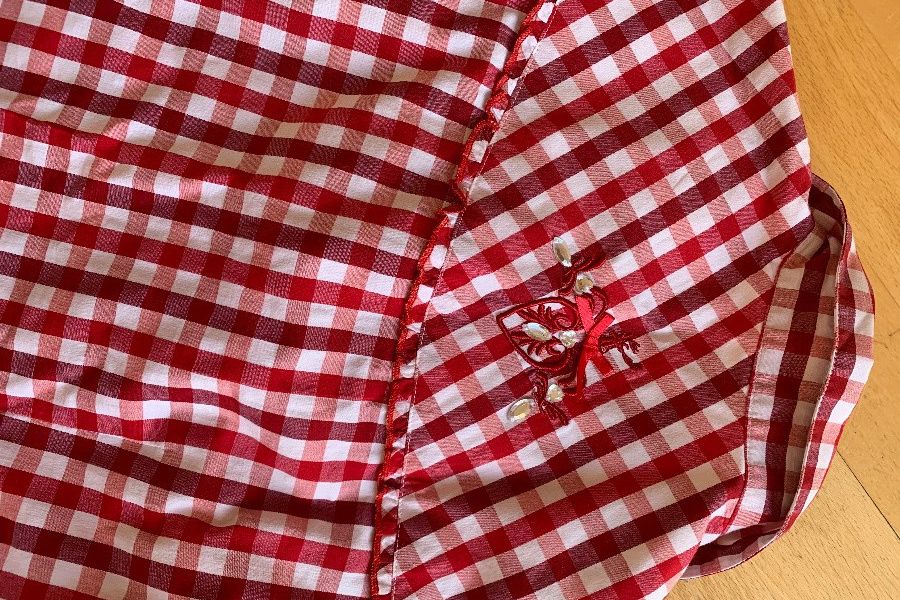 Rote Trachten Bluse - Bild 2