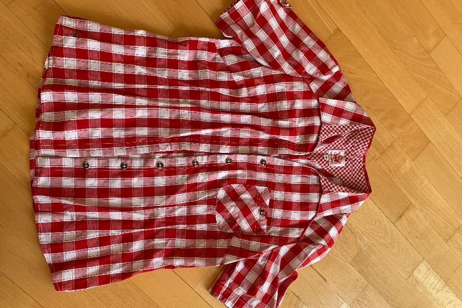Rote Trachten Bluse - Bild 1
