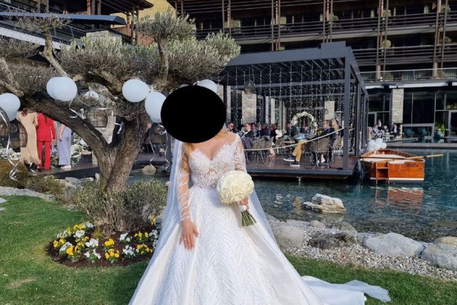 Traumbrautkleid mit glitzer Schleier - Bild 1