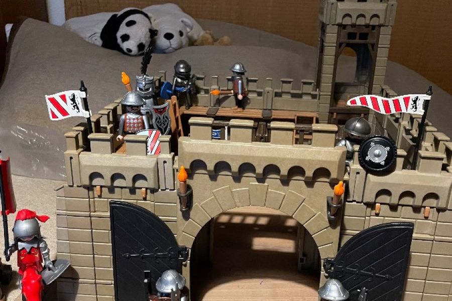2 Playmobil Burgen und  Figuren dazu - Bild 1