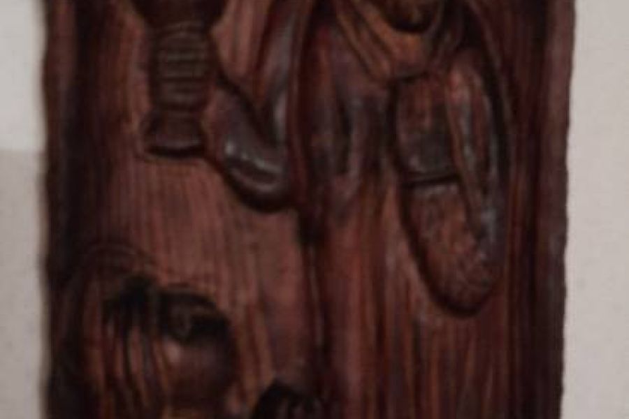 Holztafel mit religiösem Motiv - Bild 1