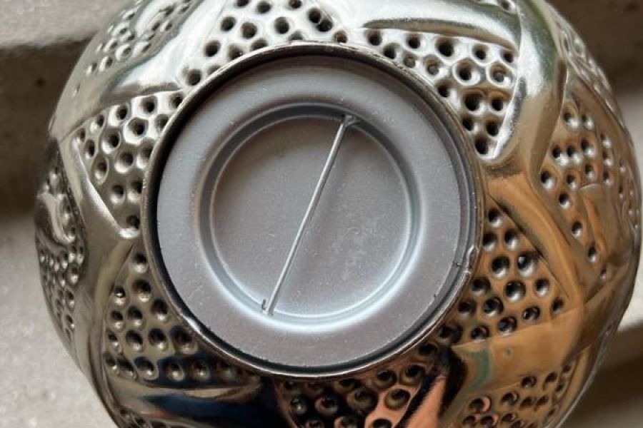 Metallleuchte für Kerze - Bild 2