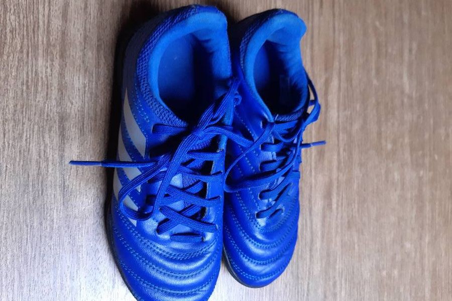 Fussballschuhe Kinder Größe 33 Blau Adidas - Bild 2