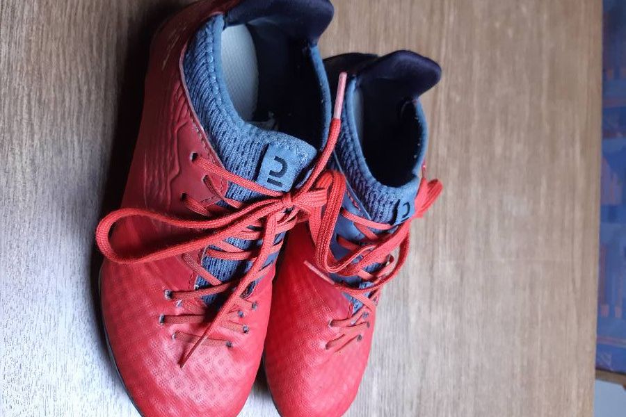 Fussballschuhe Kinder Größe 34 Rot Kipsta - Bild 2