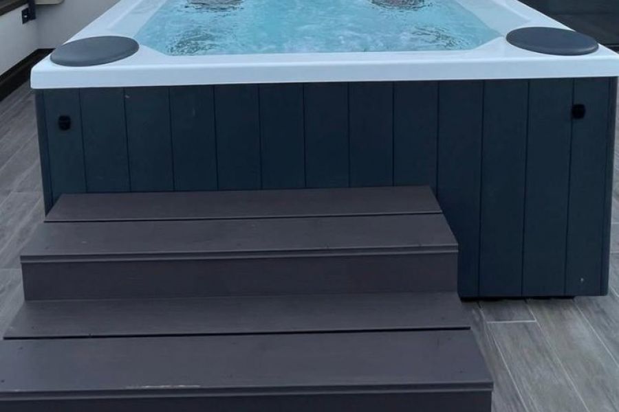 Treesse Quarz 212 Top Whirlpool 2120x1900x900mm weiß/anthrazit - Bild 3