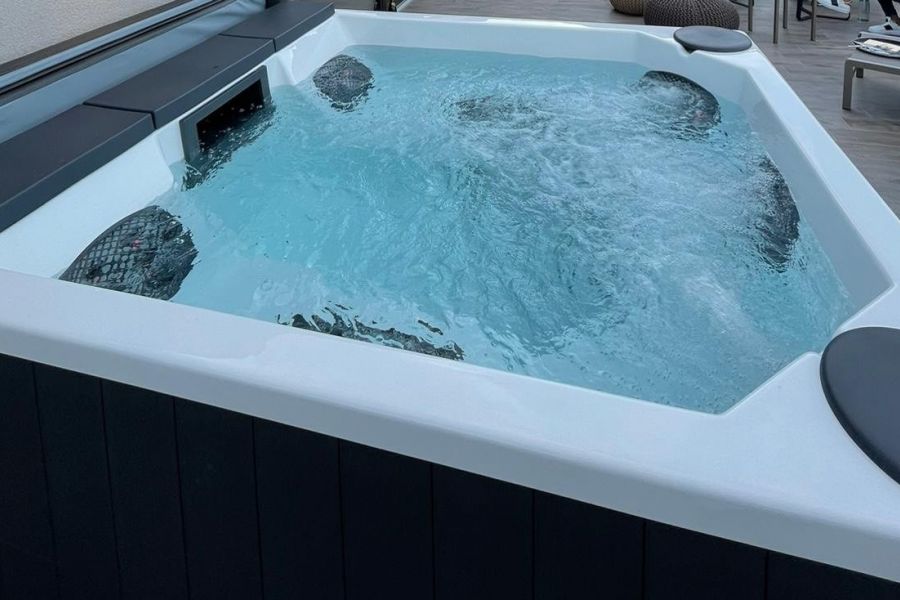 Treesse Quarz 212 Top Whirlpool 2120x1900x900mm weiß/anthrazit - Bild 5