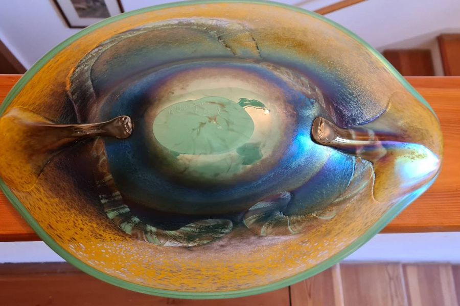Wunderschöne, große Rudolf Weninger Glasschüssel - Bild 2