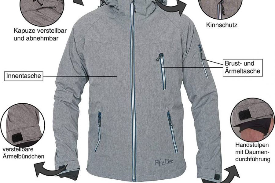 FiftyFive Ski-Winter-Jacke Herren Gr. M - Gebraucht, aber WIE NEU - Bild 3