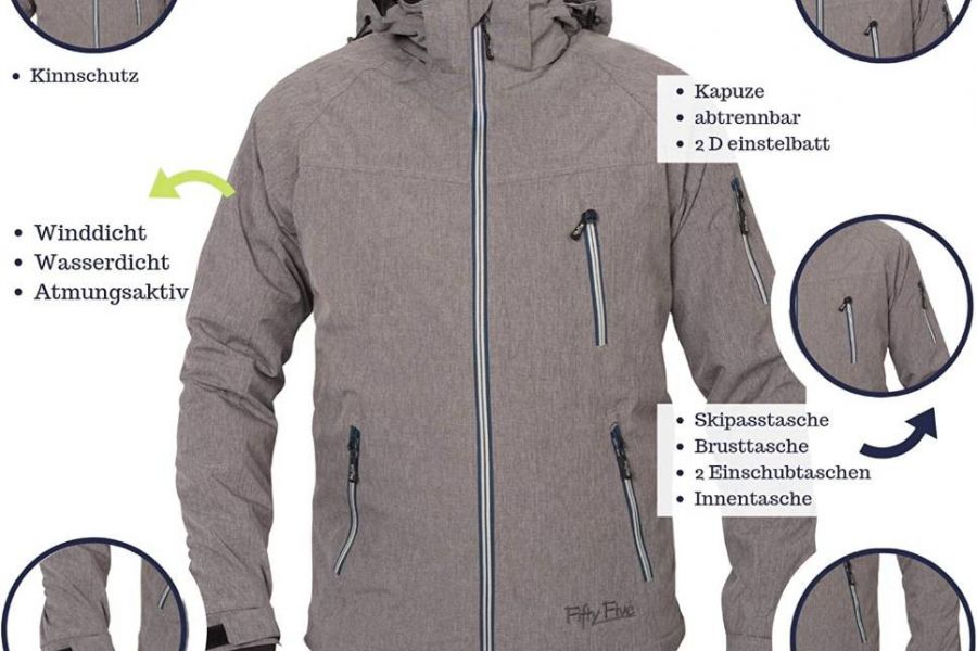 FiftyFive Ski-Winter-Jacke Herren Gr. M - Gebraucht, aber WIE NEU - Bild 4