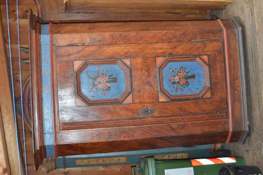 Bauernschrank Schrank bemalt antik - Bild 1