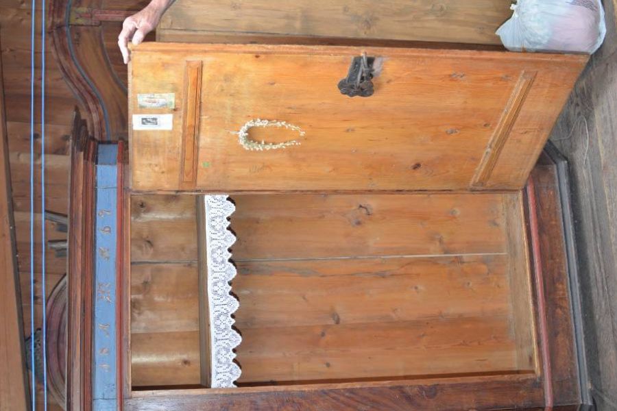 Bauernschrank Schrank bemalt antik - Bild 3