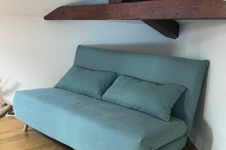 Schlafsofa “Nio” von Maison du Monde, Seegrün, ausklappbar - Bild 3