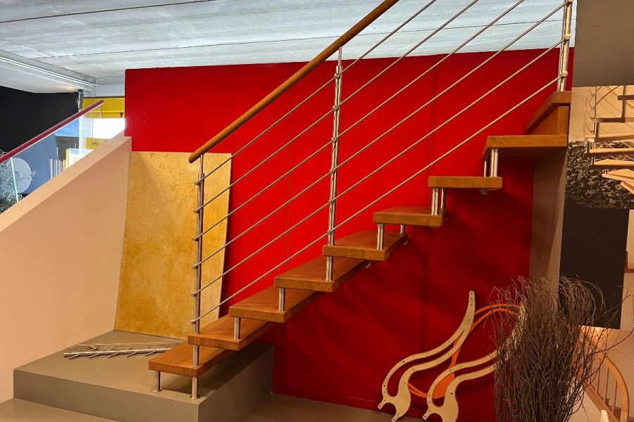 Treppe holz/Edelstahl - Bild 1