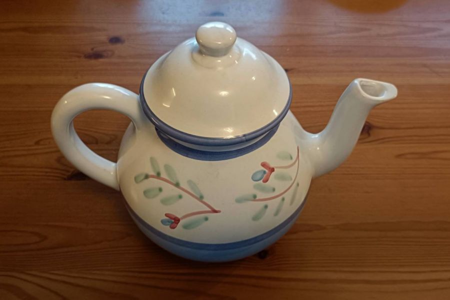 25tlg. italienisches Caleca Keramikservice Garland blau - Bild 2