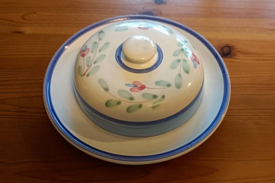 25tlg. italienisches Caleca Keramikservice Garland blau - Bild 3