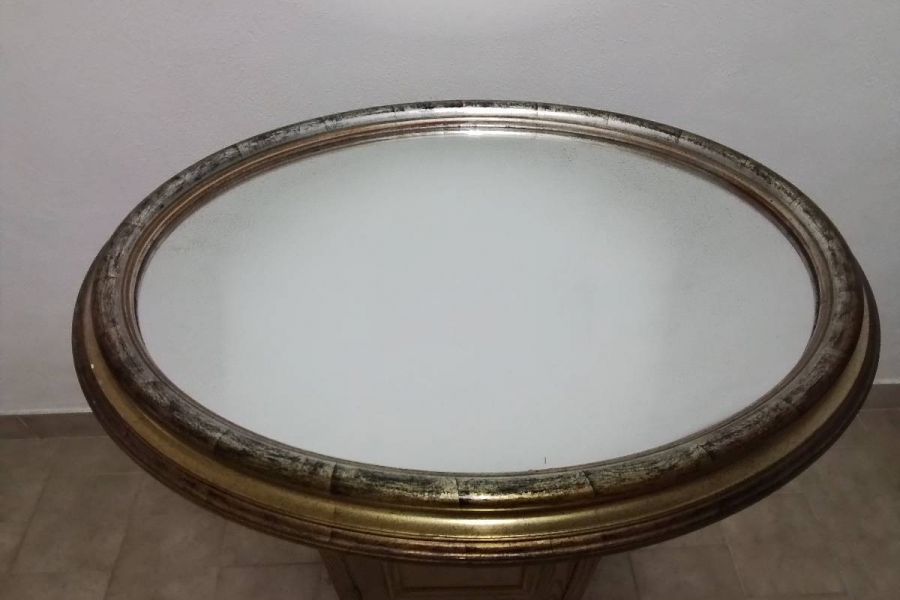 Ovaler Spiegel in Vollholz - Bild 1