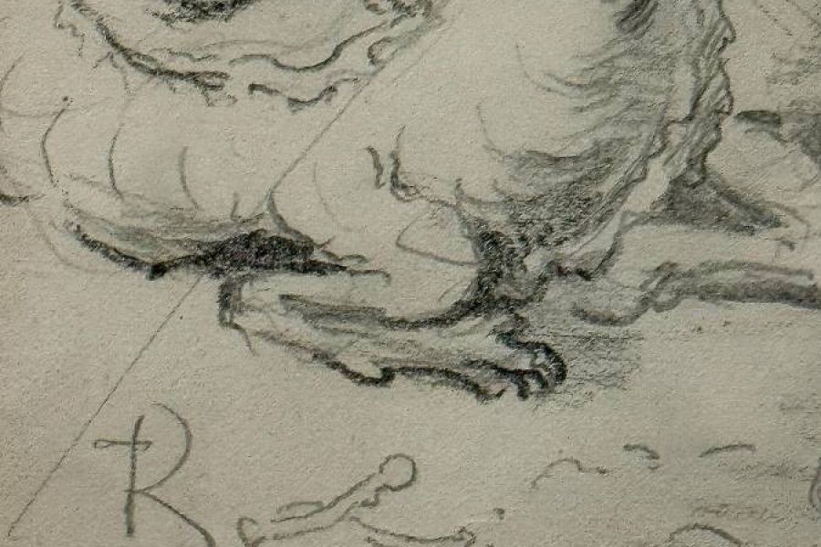 St. Georg, der Drachentöter, seltene Zeichnung von Thomas Riss. - Bild 5