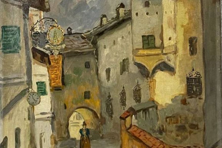 Julius VON KAAN-ALBEST (1874-1942)-KASTELRUTH-ÖLBILD - Bild 1