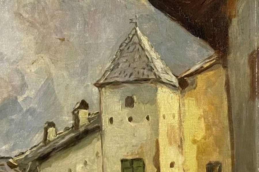 Julius VON KAAN-ALBEST (1874-1942)-KASTELRUTH-ÖLBILD - Bild 3