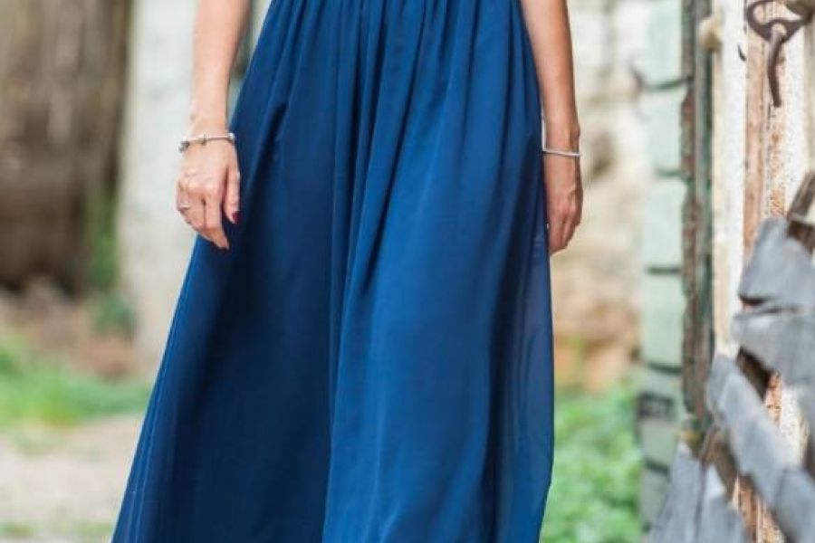 Elegantes, dunkelblaues Ballkleid zu verkaufen - Bild 2