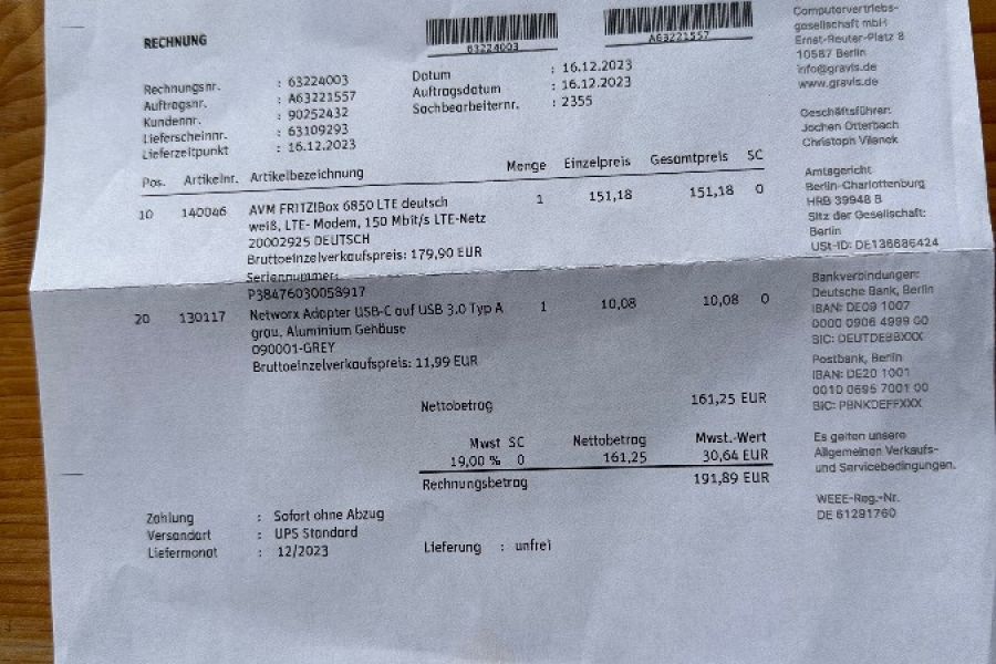 AVM Fritz!Box 6850 LTE deutsch (Dezember 2023)Neuware Originalverpackt - Bild 4