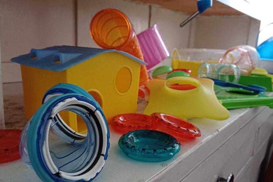 Hamsterkäfig mit Zubehör zu verschenken - Bild 4