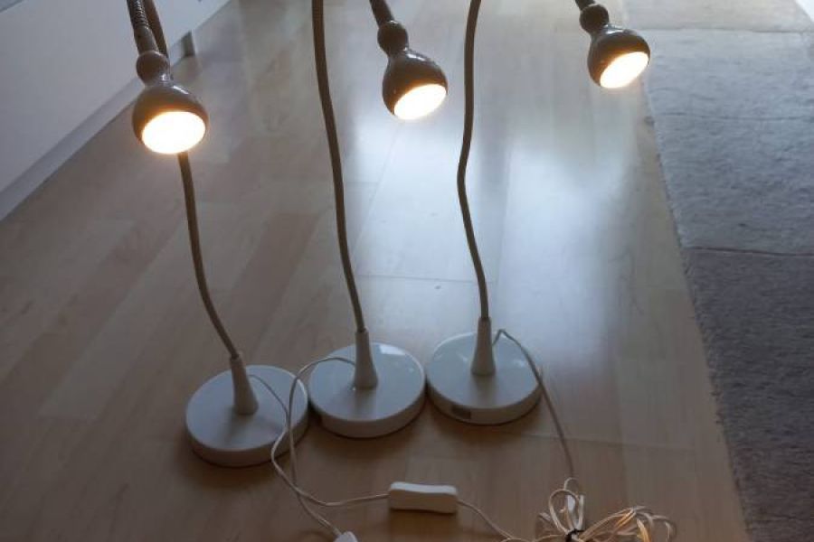Schreibtischlampen mit biegsamen Hals IKEA - insgesamt 3 Stück - WIE N - Bild 2