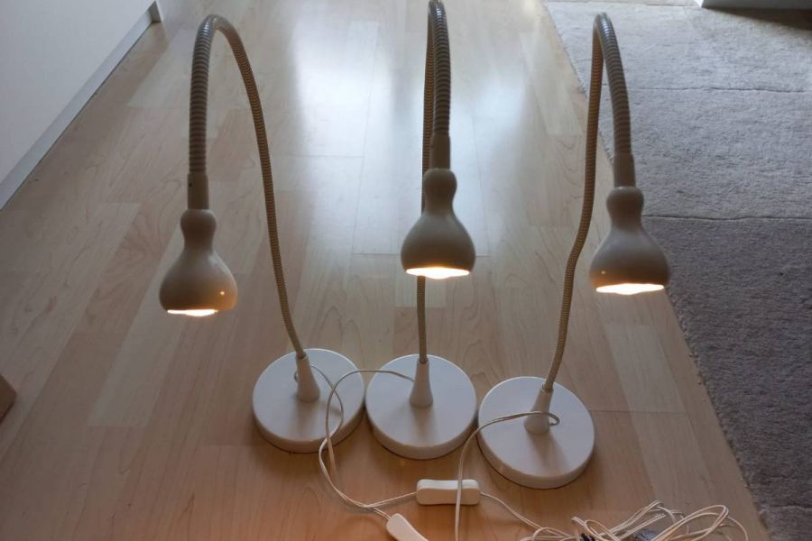Schreibtischlampen mit biegsamen Hals IKEA - insgesamt 3 Stück - WIE N - Bild 3