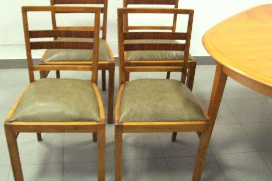 Esstisch, oval, ausziehbar und 4 Stühle - Bild 5