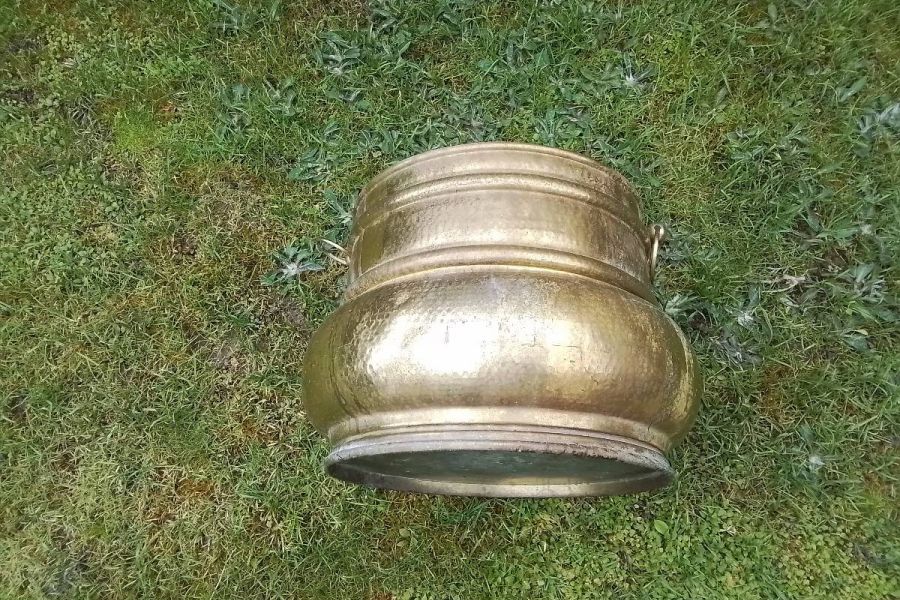 Großer Messing Blumentopf - Bild 4