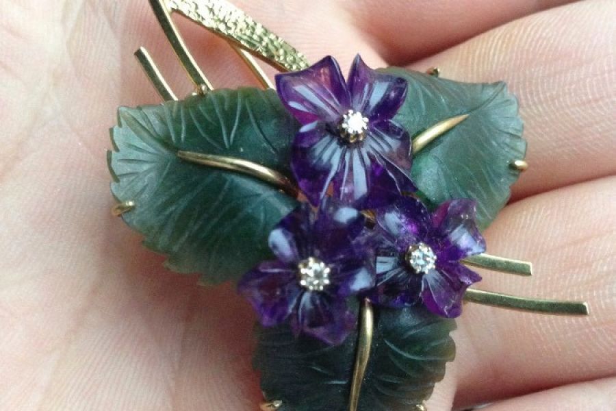 Antikschmuck Gold Antik Brosche - Bild 1