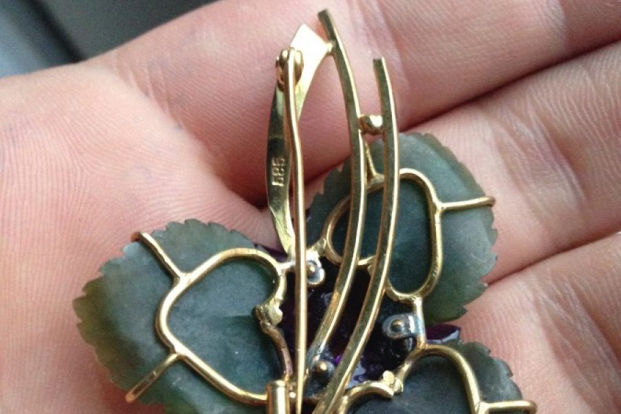 Antikschmuck Gold Antik Brosche - Bild 2