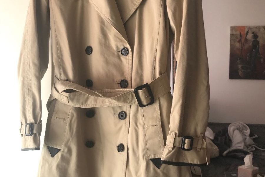 Burberry Trenchcoat mit Lederbesatz, Gr. 40(ITA) - Bild 1