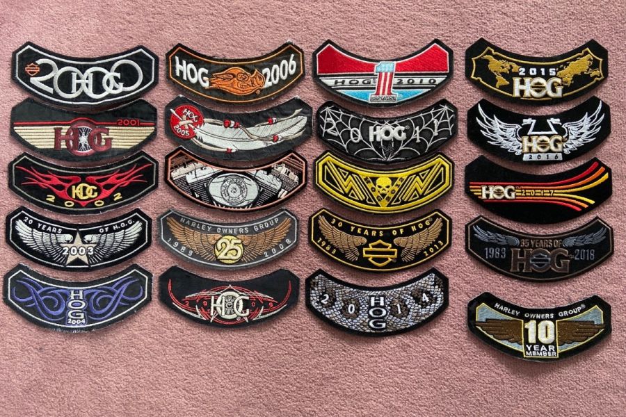 Insgs. 20 fortlaufende Harley Davidson Ärmelaufnäher - Bild 1