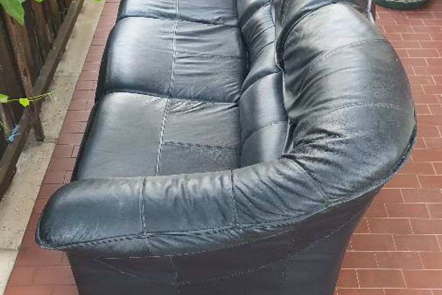 chillige Vintage Ledercouch - Bild 3