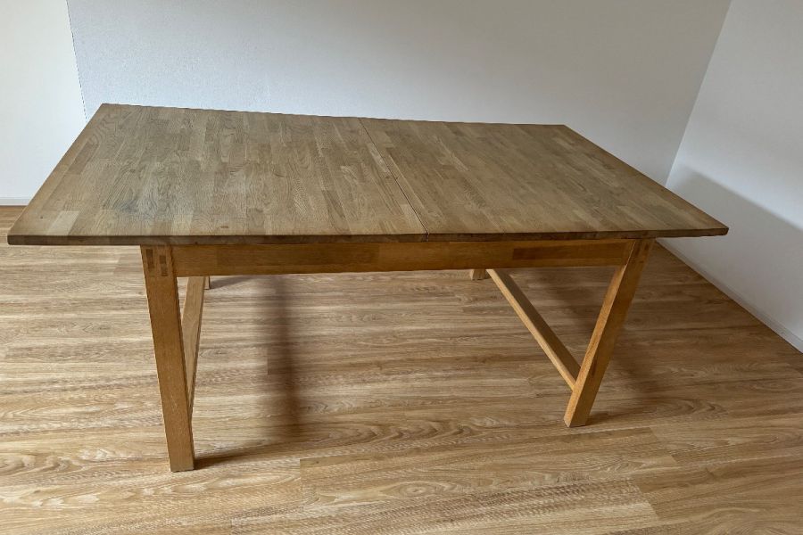 Tisch Eiche massiv ausziehbar 100x180 - Bild 2