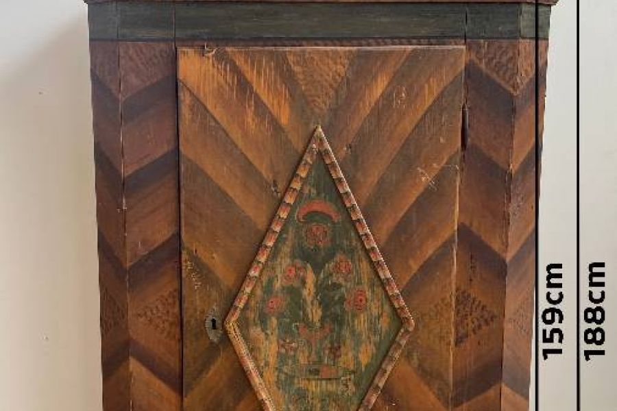 Antiker bemalter Schrank aus Fichte - Bild 5