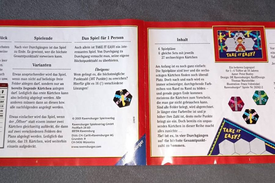 Familienspiel: Ravensburger Klassiker "TAKE IT EASY" - Bild 3