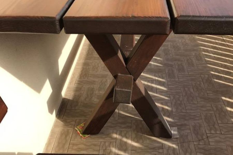 Gartentisch, Bank und Stühle - Bild 1