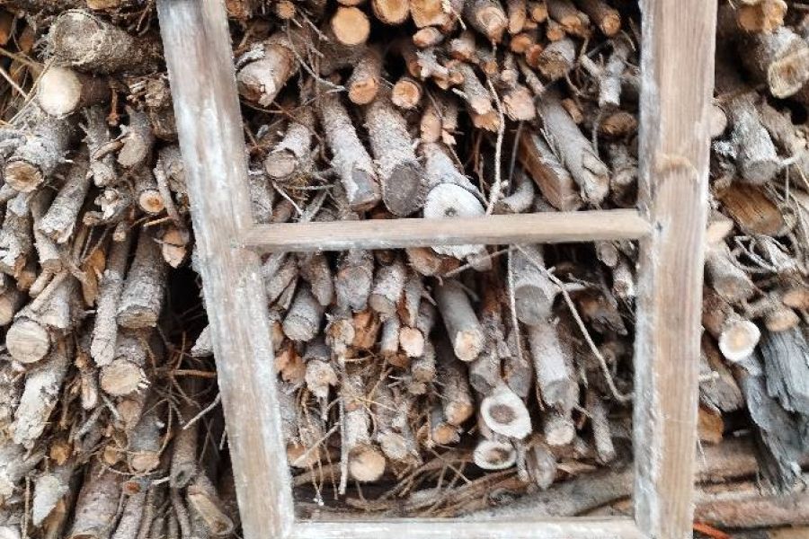 2 alte Holzkraxen , 1 Fensterrahmen,2 Handsägen, - Bild 3