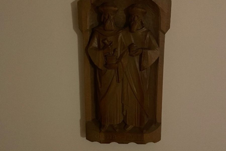 Handgeschnitztes Relief von  Kosmas und Damian - Bild 3