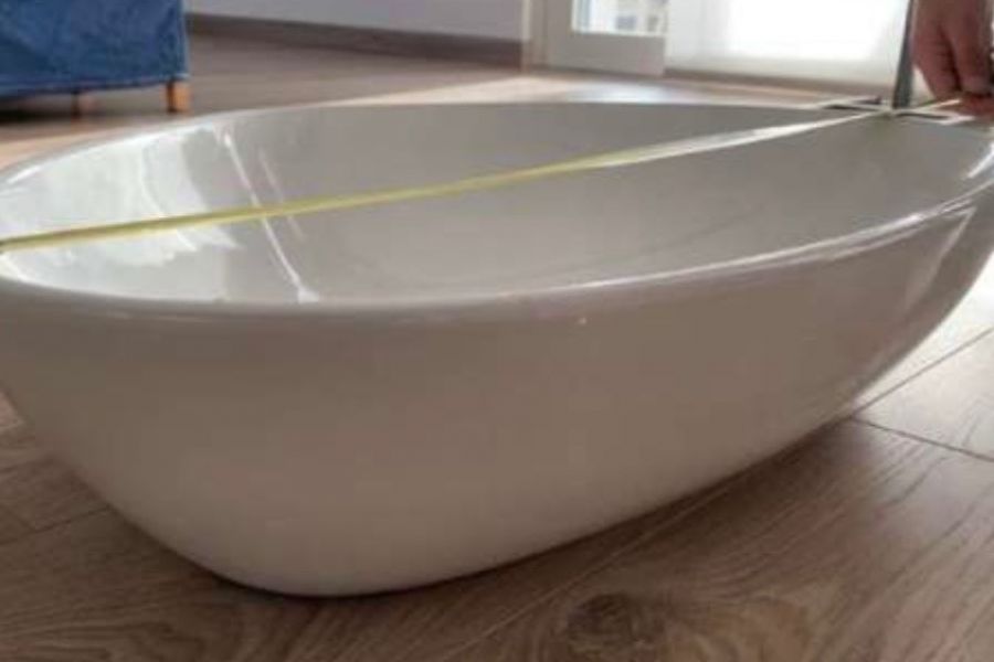 Ovales weißes Waschbecken NEU - Bild 3