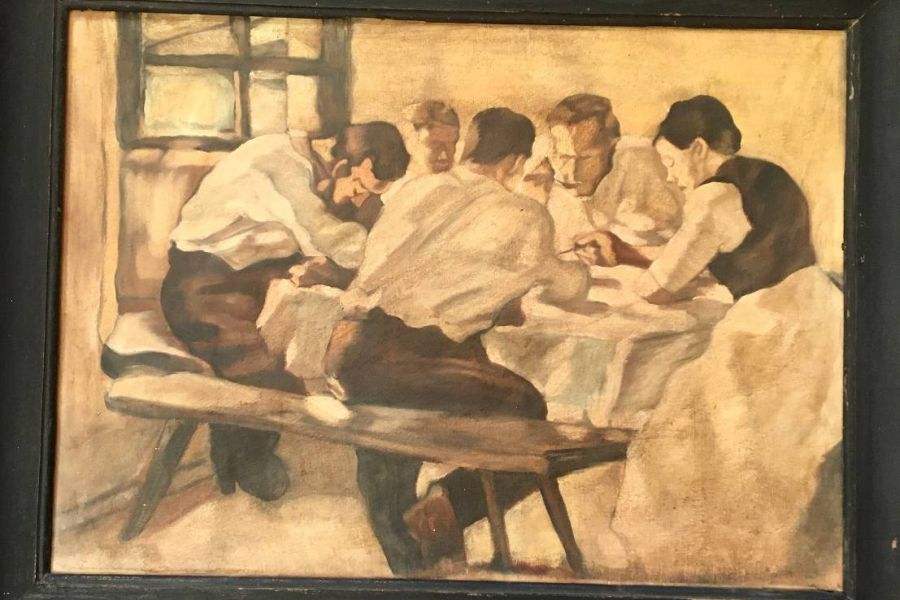 Albin Egger-Lienz Öl auf Leinwand Motiv - Bild 1