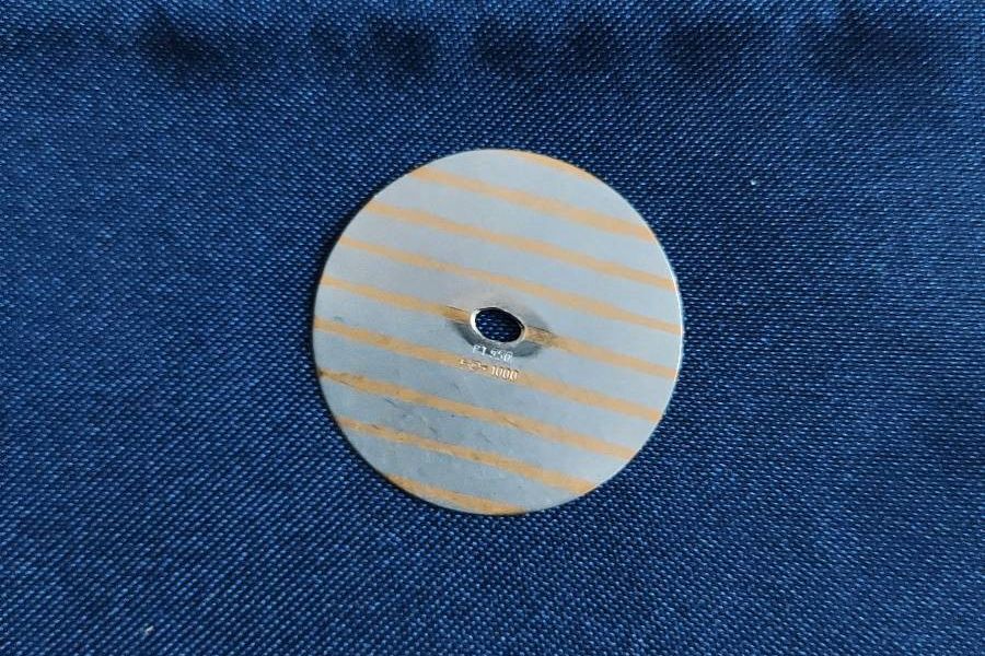 Niessing Scheibe Platin, 999 er gold - Bild 3