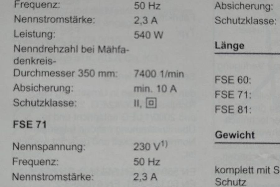 Elektrischen Fadenmäher-Rasentrimmer,Marke: STIHL mit Kabel - Bild 3