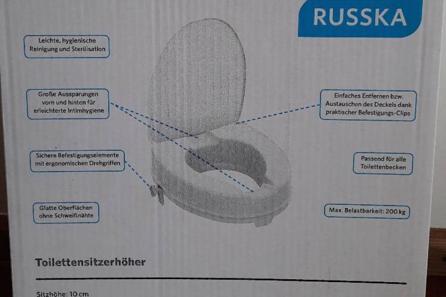 Toilettensitzerhöher 10 cm mit Deckel - Bild 2