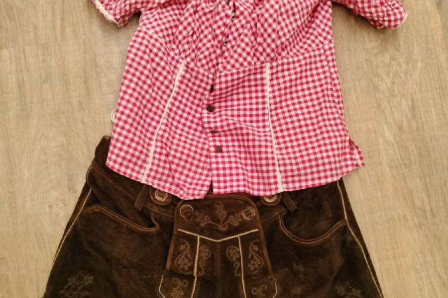 verkaufe Lederhose mit Bluse - Bild 3