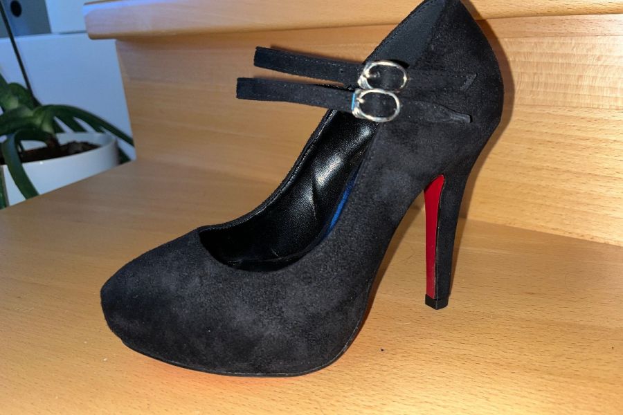 Schuhe mit Absatz, Gr. 35, schwarz - Bild 2