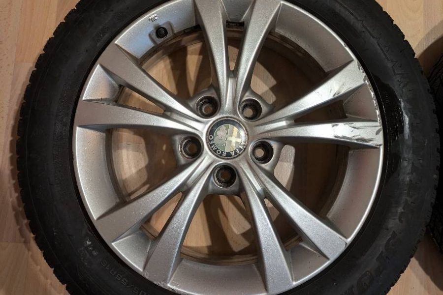 Winterreifen 205/55 R16 91H samt original Alfa Romeo Alufelgen - Bild 2
